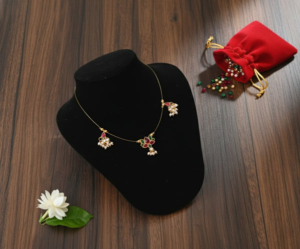 Jadau Lotus Necklace