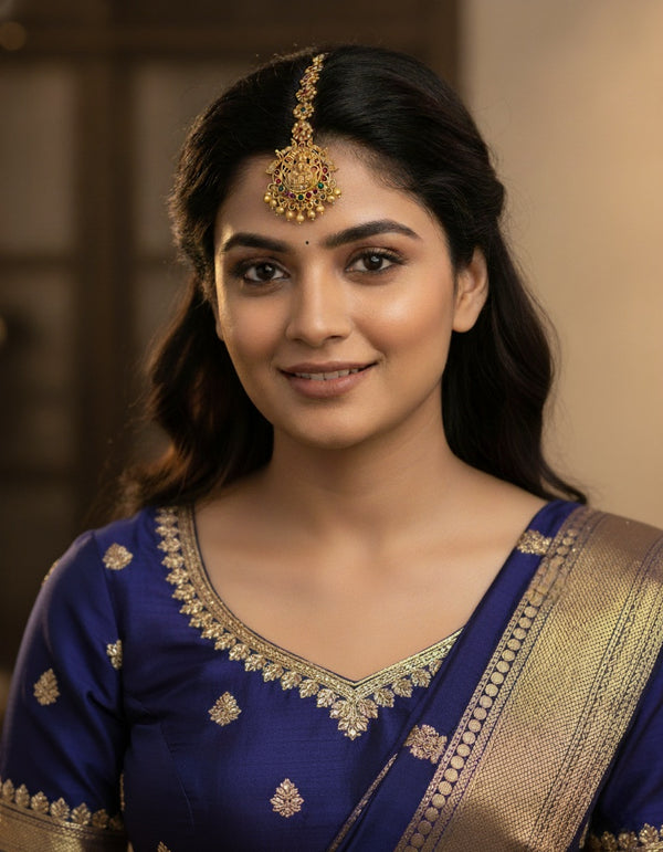 Temple Dual Lakshmi Motif Tikka