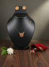 Gold-Plated Floral Pendant Set